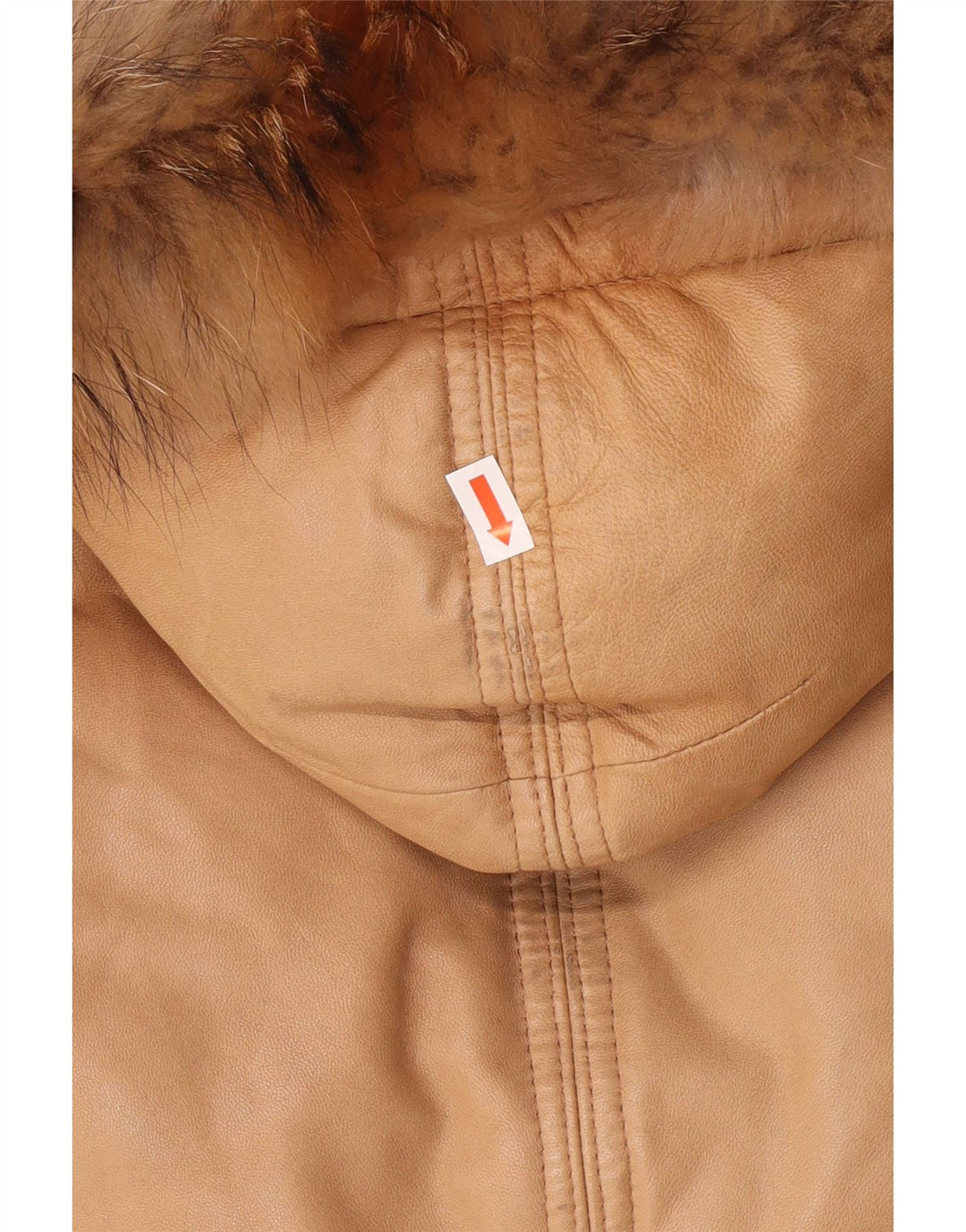 Giacca in pelle imbottita con cappuccio da donna PEUTEREY UK 10 piccola in pelle marrone