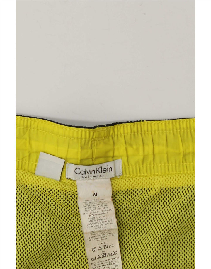 Pantaloncini da bagno grafici da uomo Calvin Klein medio poliestere blu navy