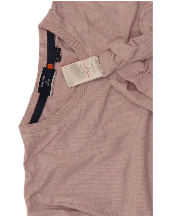 T-shirt da uomo Superdry Top XL in cotone rosa