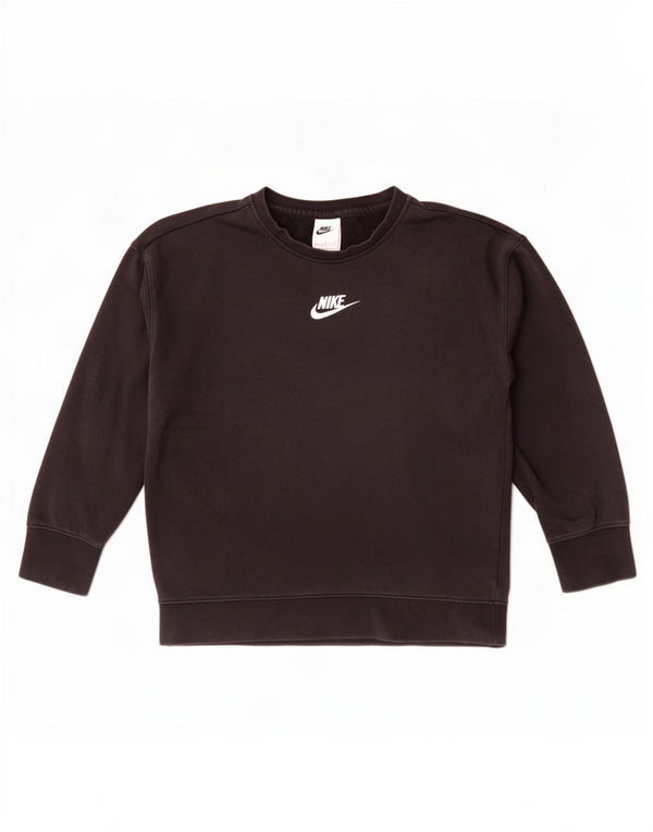 Felpa Nike Bambina Maglia 10-11 Anni Media Nero Cotone