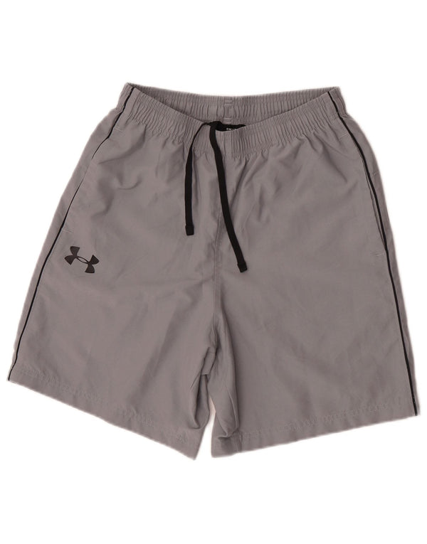 Pantaloncini sportivi Under Armour da uomo Heat Gear Graphic piccoli in poliestere grigio