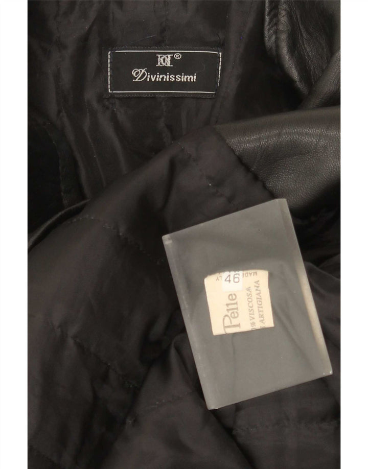 Cappotto in Pelle Donna Divinissimi IT 46 Large Nero