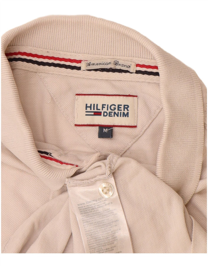 TOMMY HILFIGER Polo da uomo in cotone bianco sporco medio