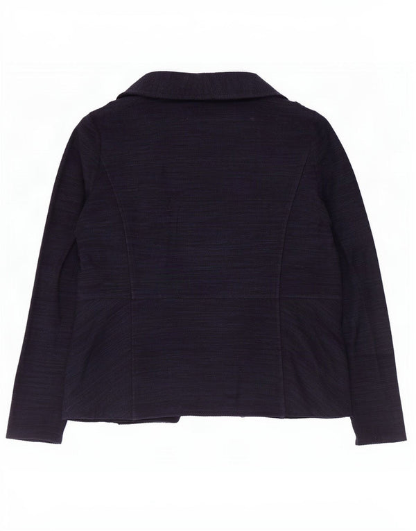 Giacca blazer aperta da donna Marks & Spencer UK 14 grande cotone blu navy