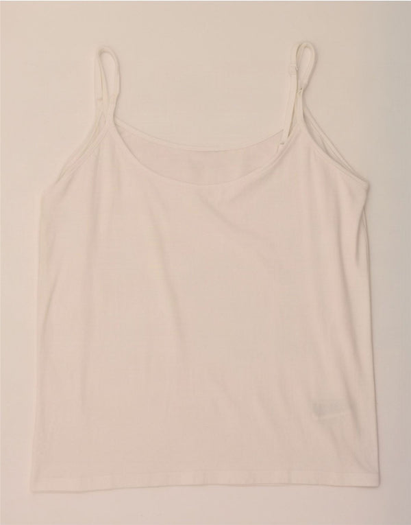 Canotta da donna Fat Face UK 14 grande cotone bianco