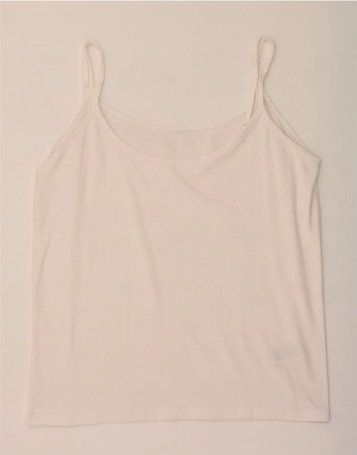 Canotta da donna Fat Face UK 14 grande cotone bianco