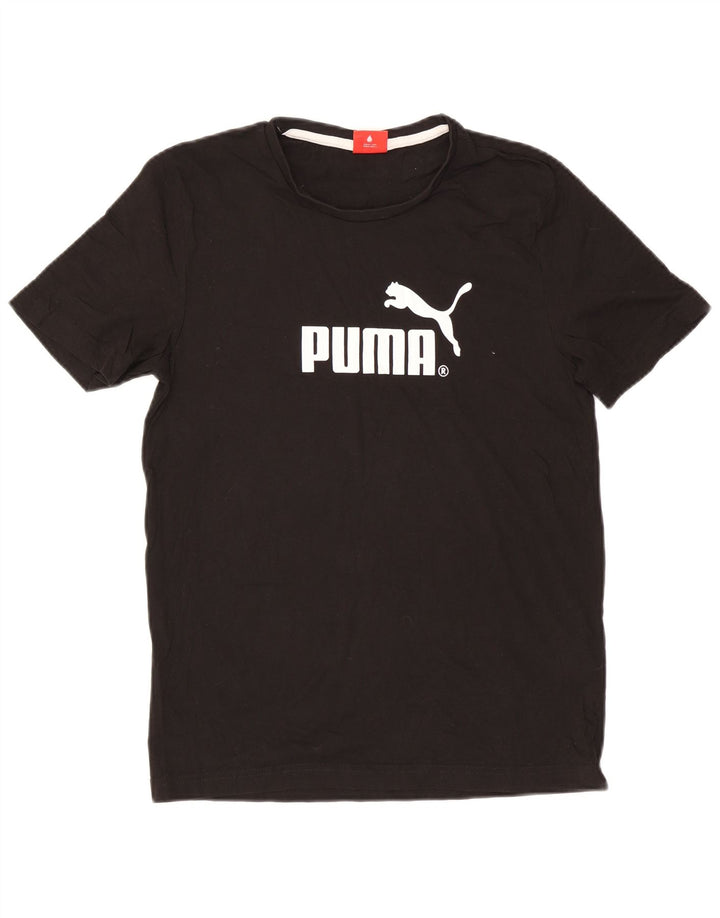 T-shirt grafica da uomo Puma Top Small in cotone nero