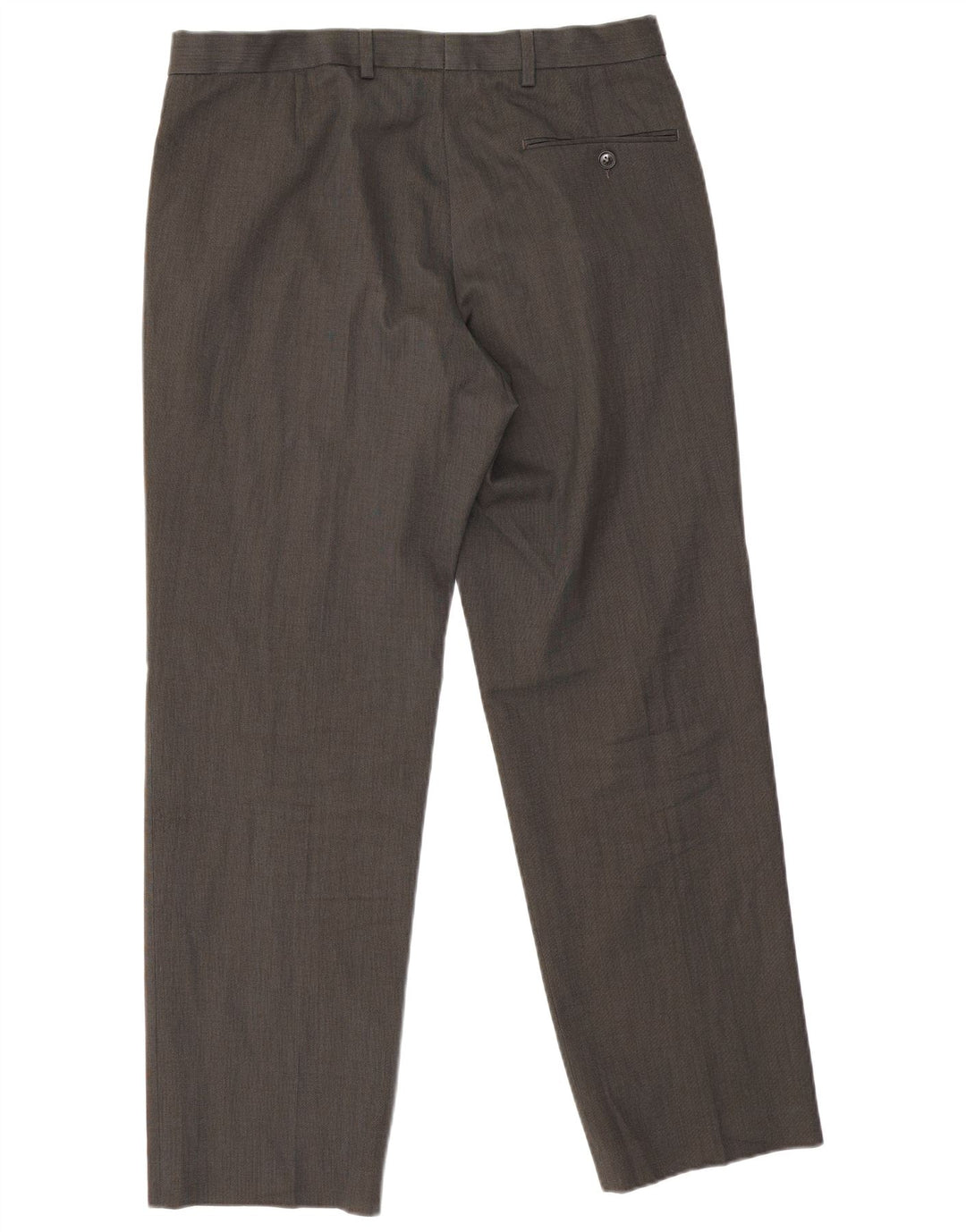 Pantaloni da abito regolari dritti da uomo Marks & Spencer W34 L29 poliestere grigio