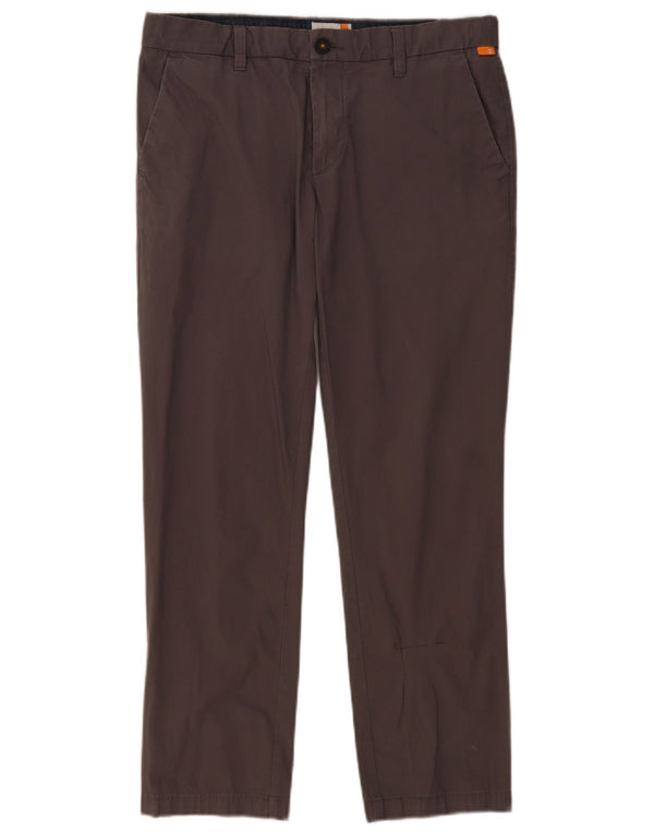Pantaloni chino dritti da uomo Timberland W34 L29 cotone grigio