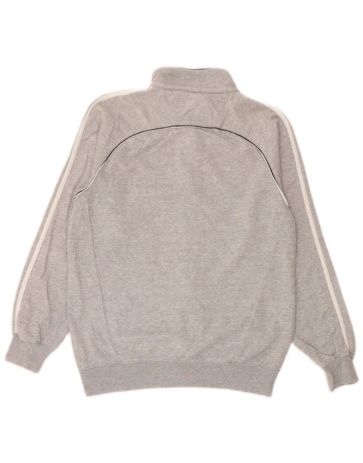 CHAMPION Mens Tracksuit Top Jacket Medium Grey Colourblock Cotton