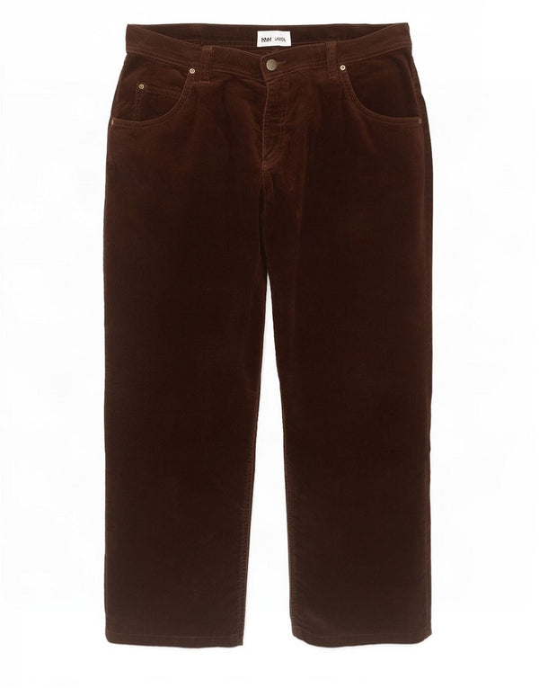 Pantaloni dritti in velluto a coste Lee Brooklyn da uomo W42 L29 cotone marrone