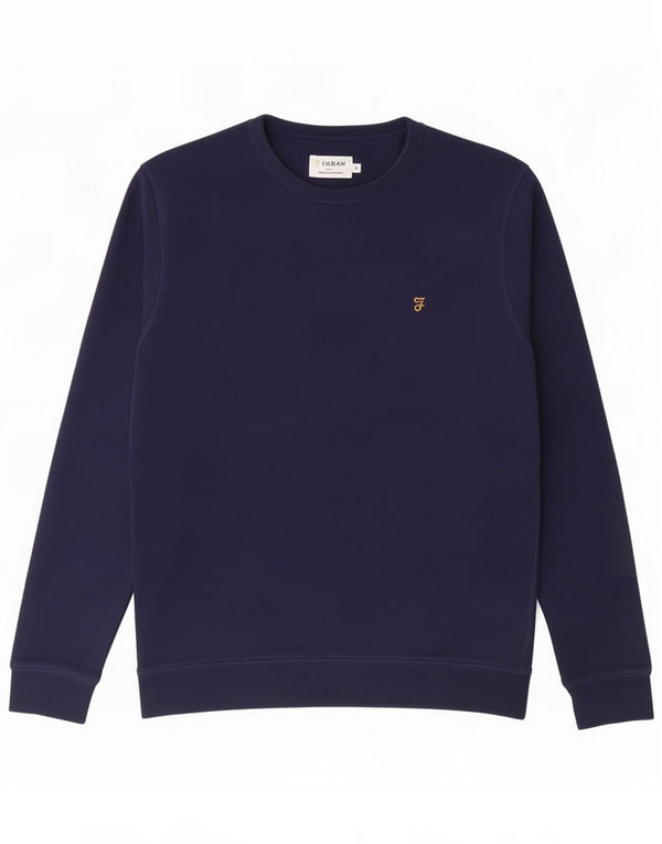 Farah Felpa da uomo Maglione piccolo blu navy in cotone