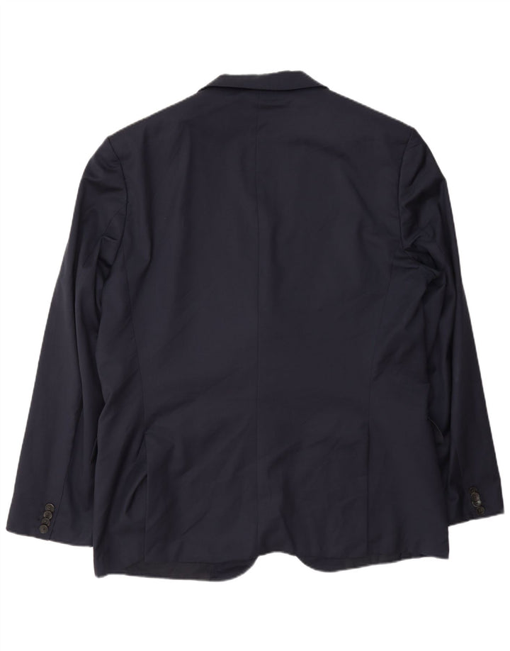 Giacca blazer da uomo a 2 bottoni Hugo Boss EU 56 3XL Lana blu navy