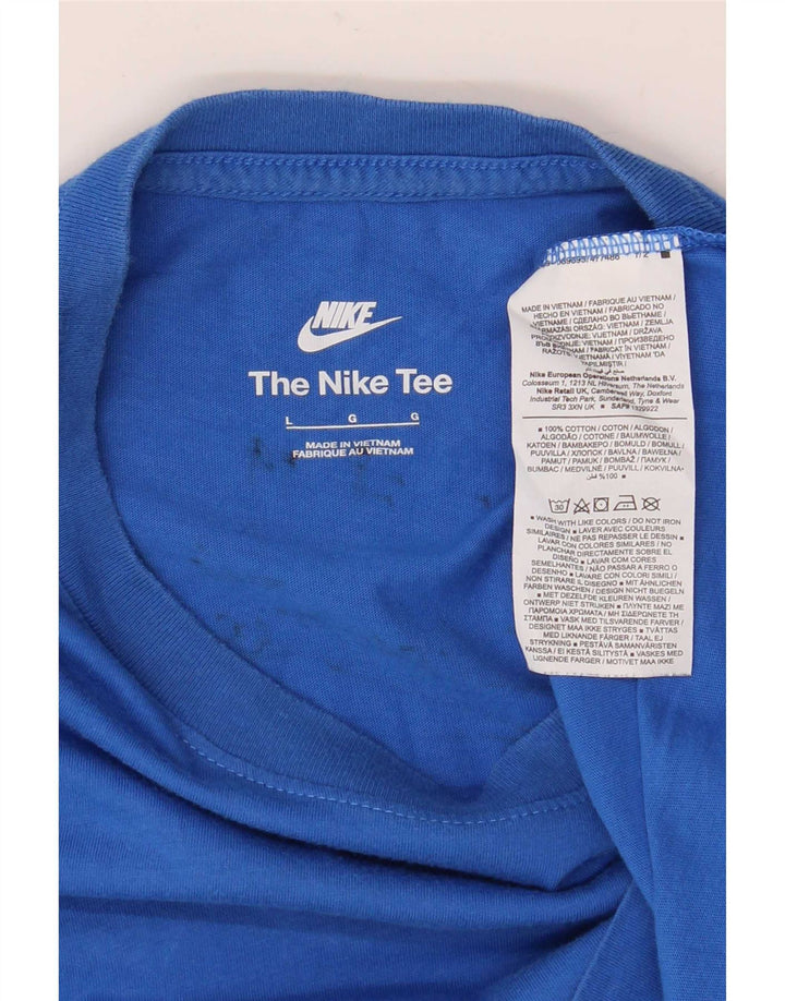 T-shirt da uomo Nike Top Large in cotone blu