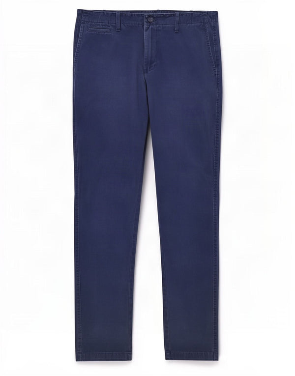 Benetton Mens Slim Chino Trousers W32 L32 Navy Blue