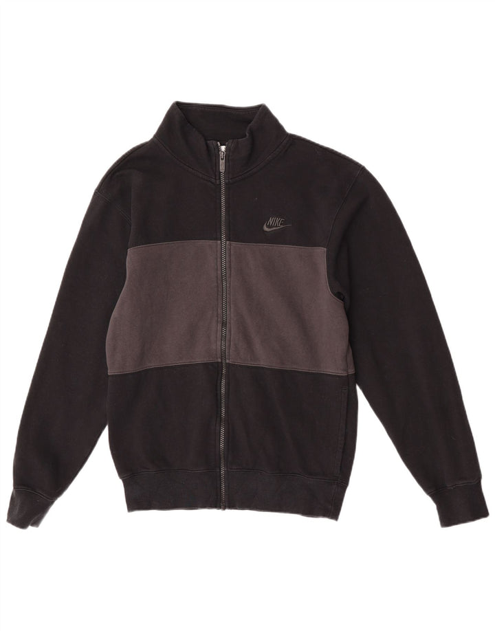 Giacca da tuta da uomo Nike XS in cotone color block nero