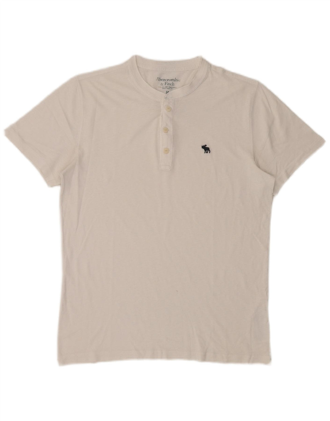 T-shirt da uomo ABERCROMBIE & FITCH in cotone bianco medio