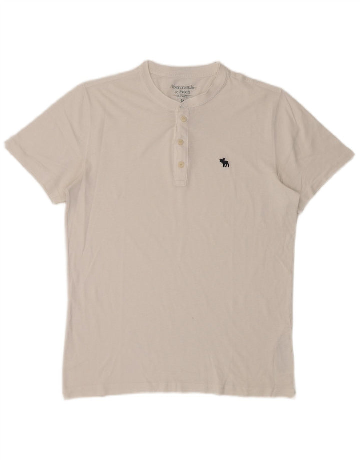 T-shirt da uomo ABERCROMBIE & FITCH in cotone bianco medio