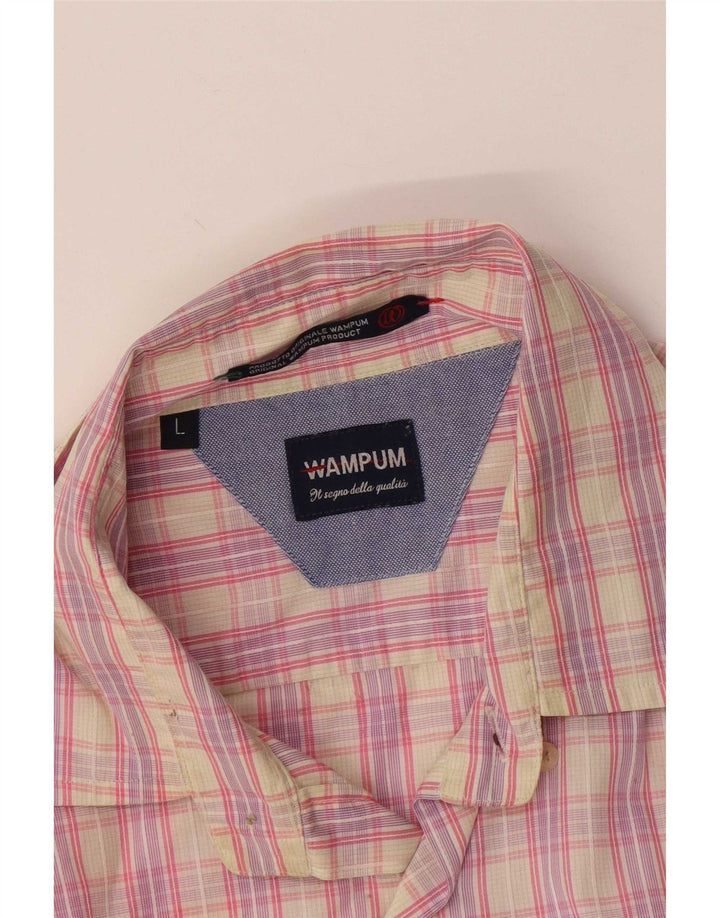 Camicia da uomo Wampum a quadri rosa grandi