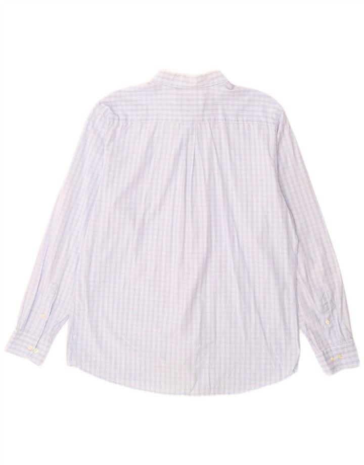 BARBOUR Camicia da uomo su misura XL in cotone a quadretti blu