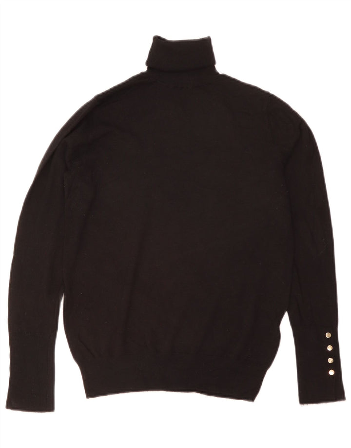 Maglione ZARA da donna con collo alto e collo alto UK 12 viscosa nera media