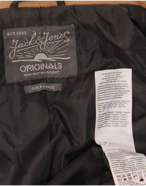 Cappotto da uomo Jack & Jones UK 42 XL lana marrone