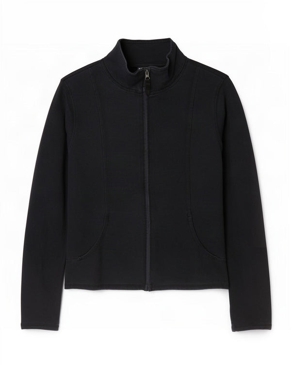 Giacca da ginnastica da donna Marks & Spencer UK 12 cotone blu navy medio