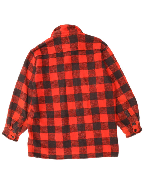 CANADIAN Camicia da uomo in flanella da boscaiolo, cotone a quadri rossi grandi