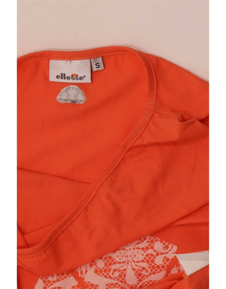 Canotta grafica da donna Ellesse UK 10 piccola arancione