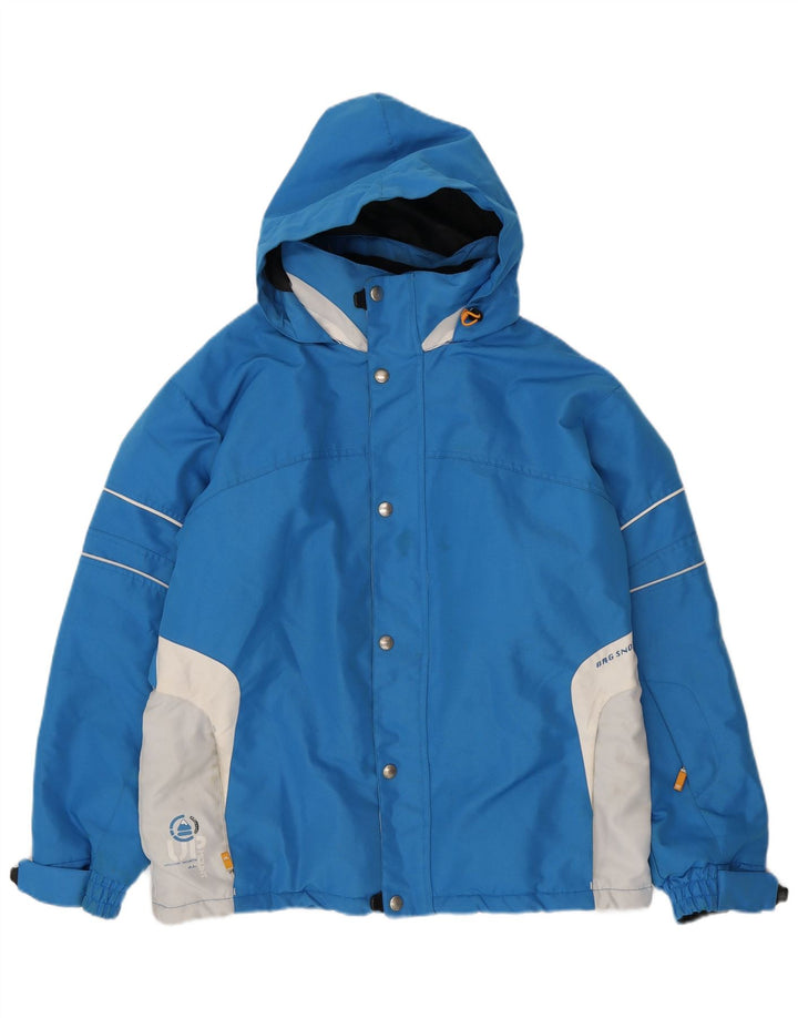 Giacca a vento con cappuccio da uomo BRUGI UK 38 Blu medio color block