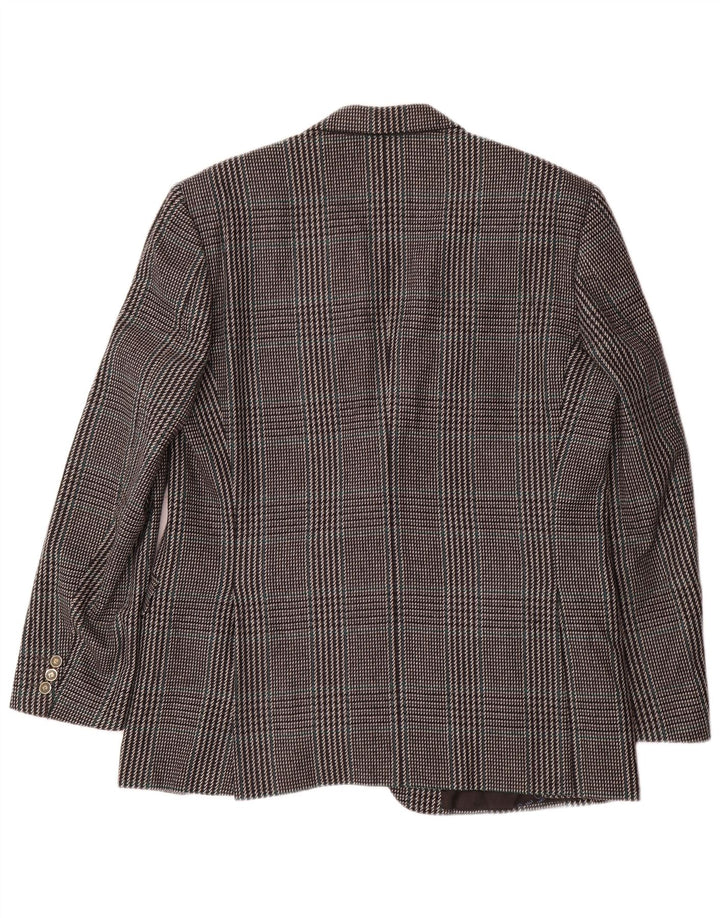 Giacca blazer da uomo a 2 bottoni Pierre Cardin IT 54 2XL Classica in lana a quadri grigia