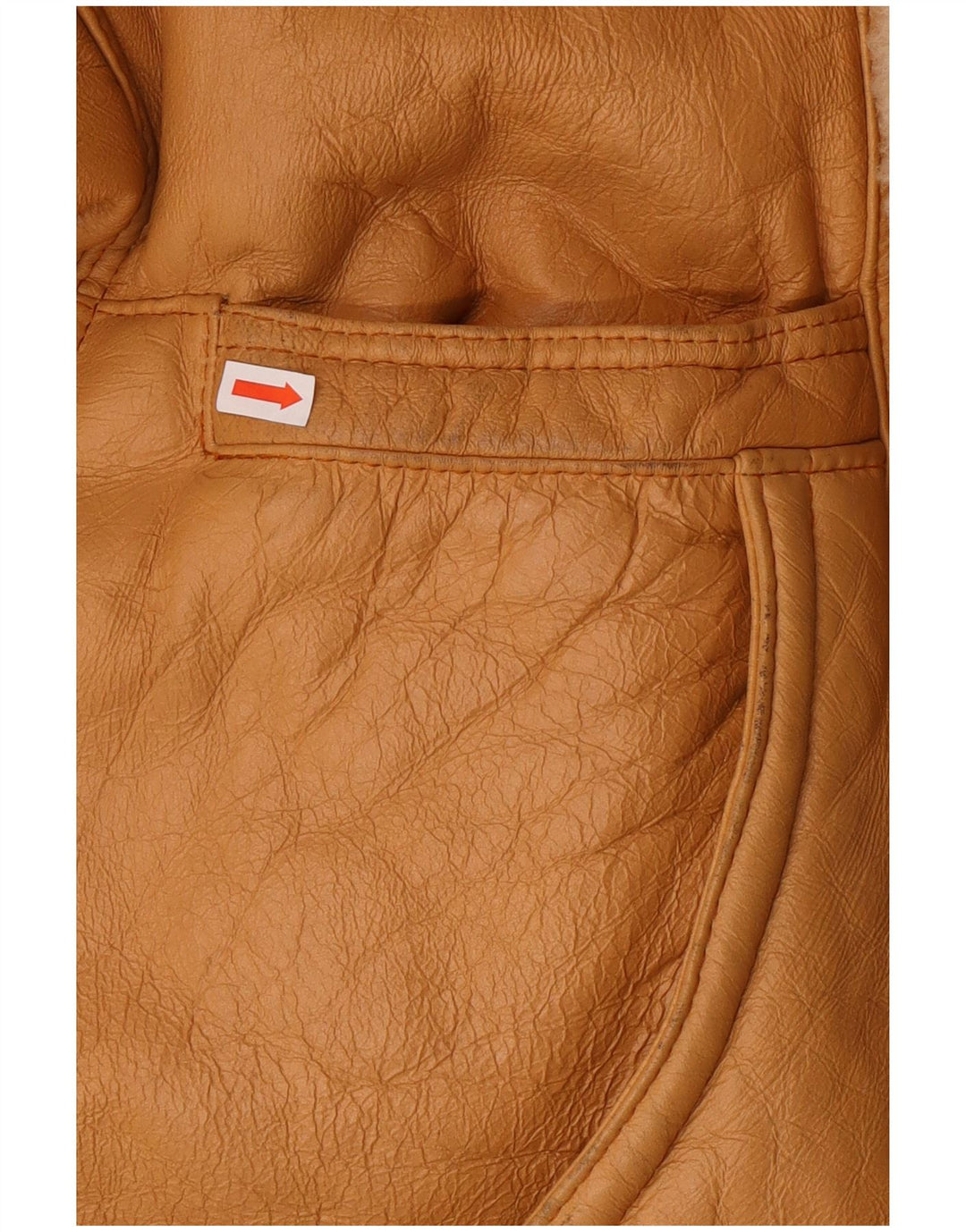 Giacca in shearling vintage da uomo IT 52 XL Shearling marrone