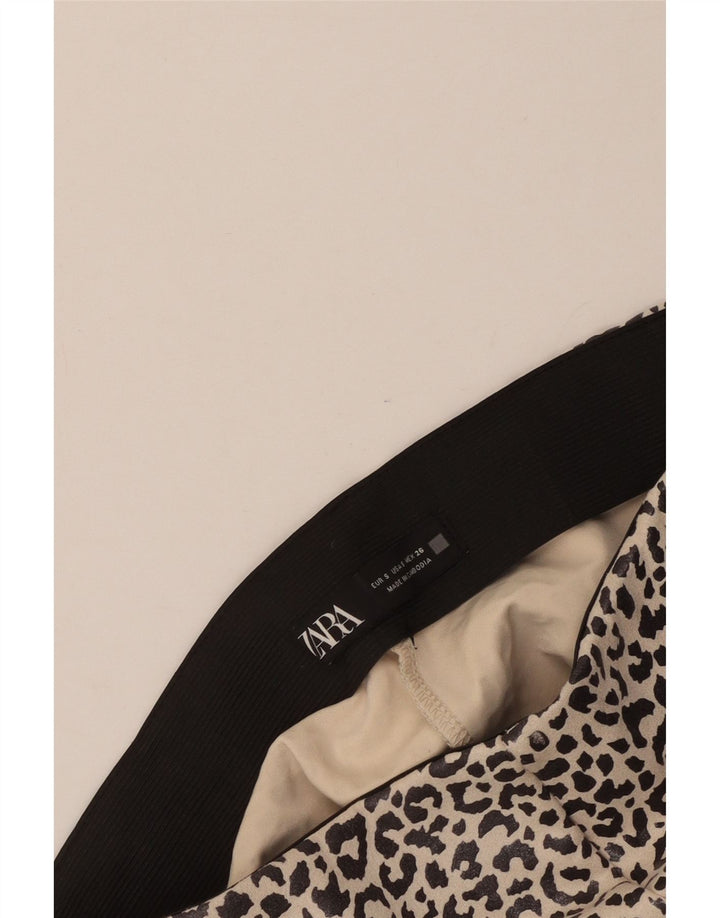 Leggings Zara da donna UK 8 piccola stampa animalier beige
