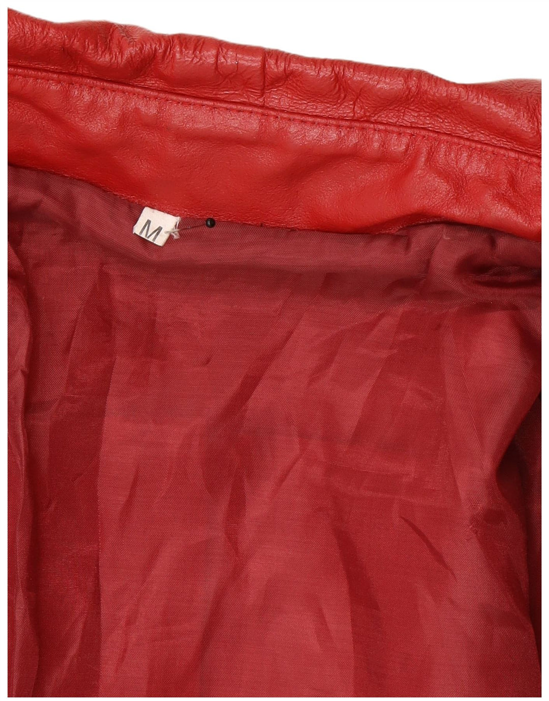 Giacca in pelle vintage da donna UK 14 in pelle rossa media
