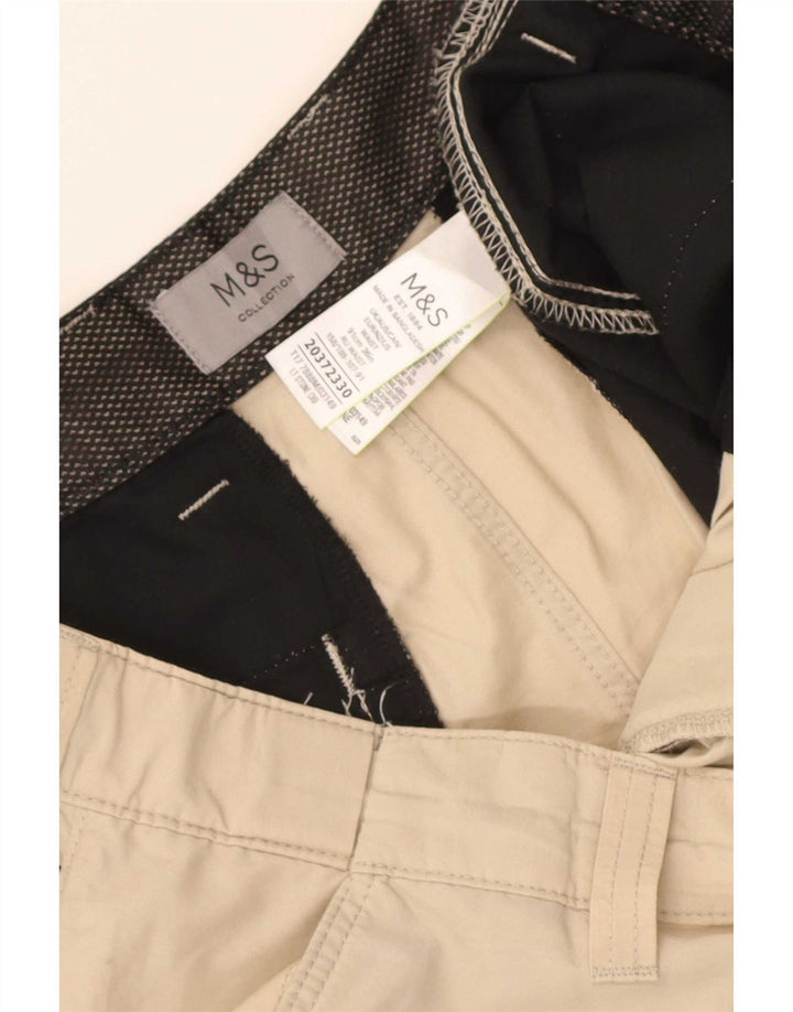 Pantaloncini cargo da uomo Marks & Spencer W36 grandi in cotone beige