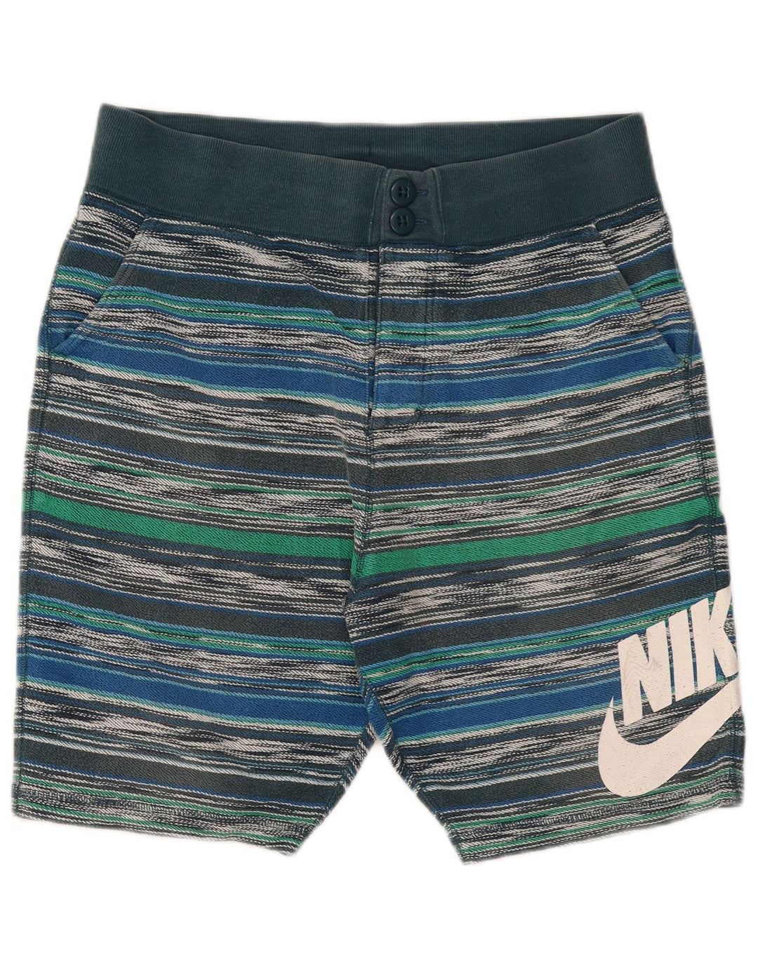 Pantaloncini sportivi Nike da uomo di grandi dimensioni in cotone a righe multicolori