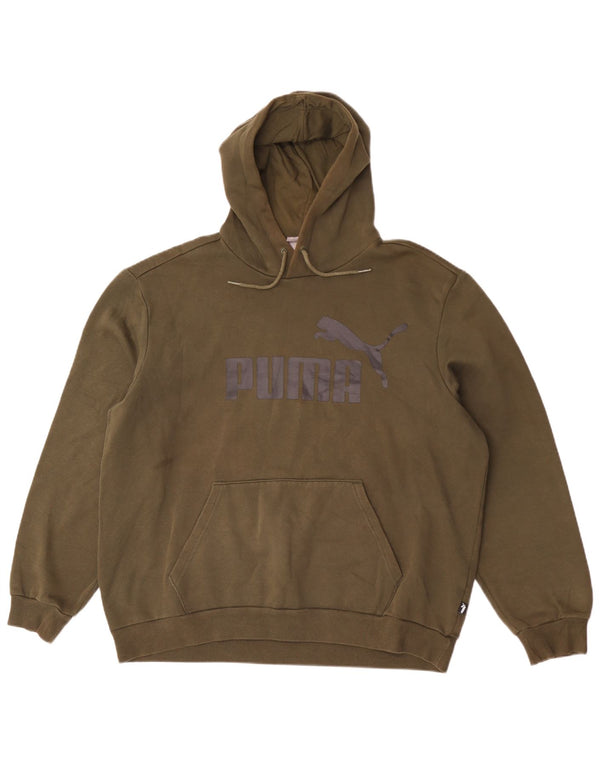 Puma Womens Graphic Hoodie Jumper UK 18 XL Khaki