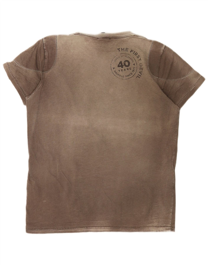 T-shirt grafica da uomo Dainese Top in cotone marrone medio