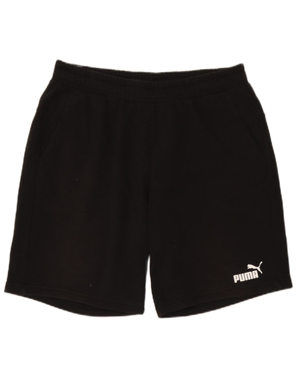 Pantaloncini sportivi da uomo Puma XL in cotone nero
