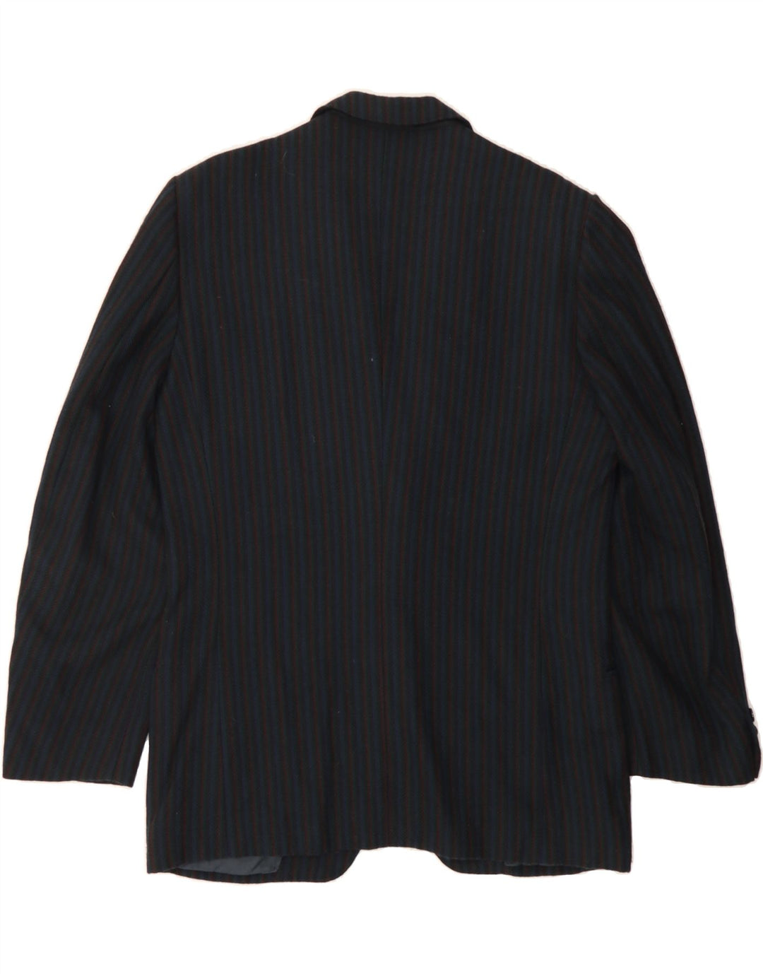 VINTAGE Mens 1 Button Blazer Jacket UK 38 Medium Navy Blue Striped Vintage Vintage and Second-Hand Vintage from Messina Hembry 