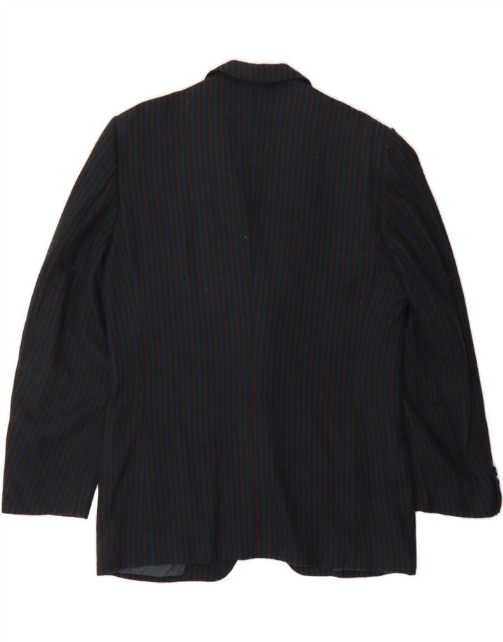 VINTAGE Mens 1 Button Blazer Jacket UK 38 Medium Navy Blue Striped Vintage Vintage and Second-Hand Vintage from Messina Hembry 