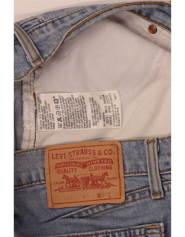 Levi's Uomo 751 Jeans dritti regolari W36 L32 Cotone Blu