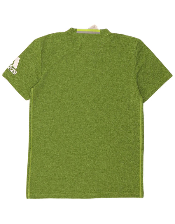 T-shirt da uomo Adidas Top in poliestere chiazzato verde medio