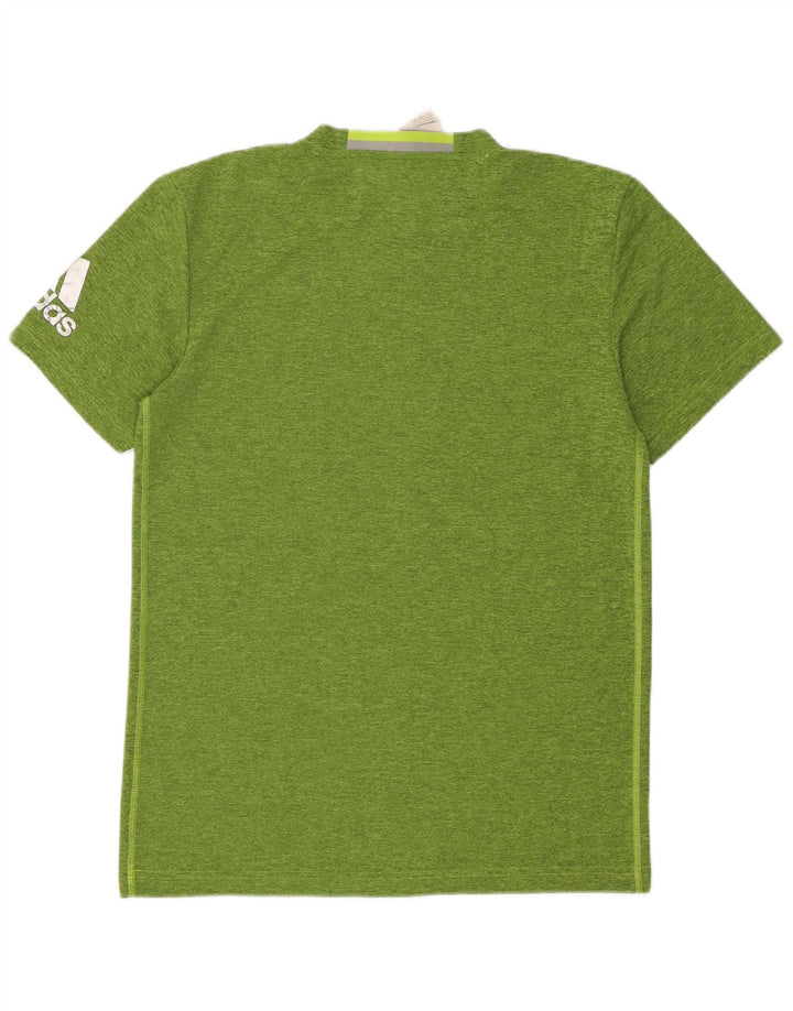 T-shirt da uomo Adidas Top in poliestere chiazzato verde medio