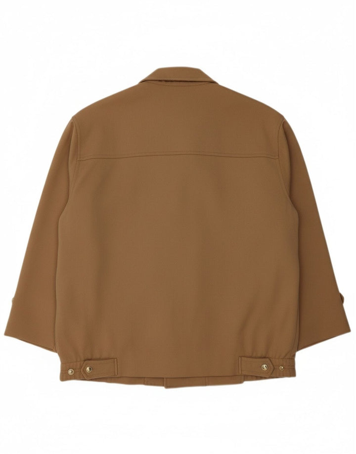 ECHELON Womens Bomber Jacket US 16 2XL Beige Wool