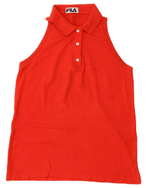 Polo Smanicata Donna FILA IT 46 Large Rossa in Cotone