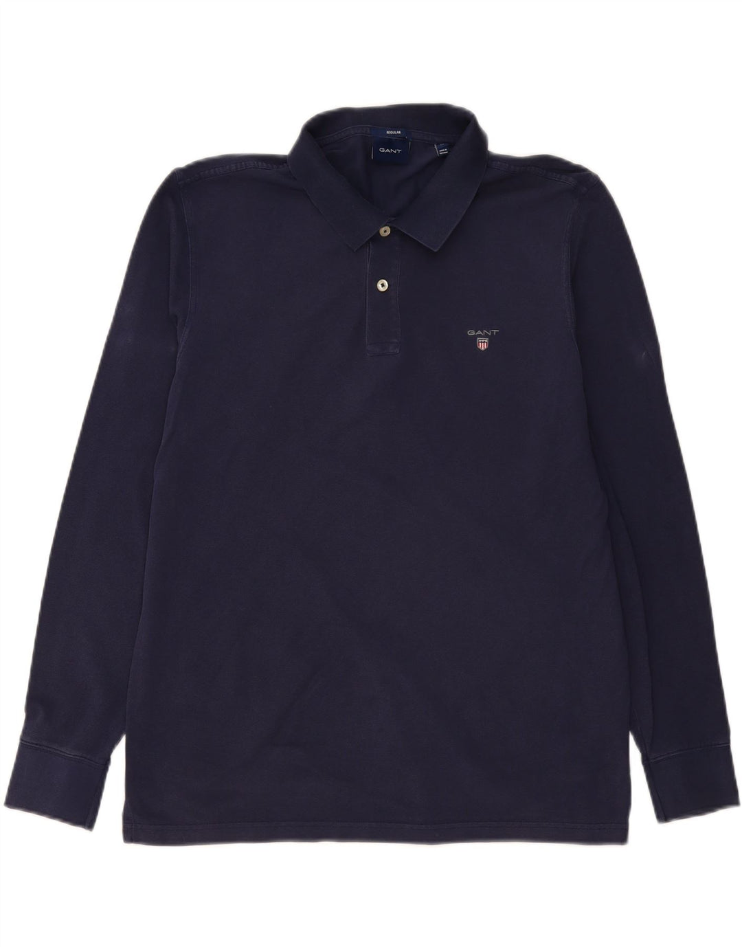 Polo GANT da uomo a maniche lunghe standard XL in cotone blu navy