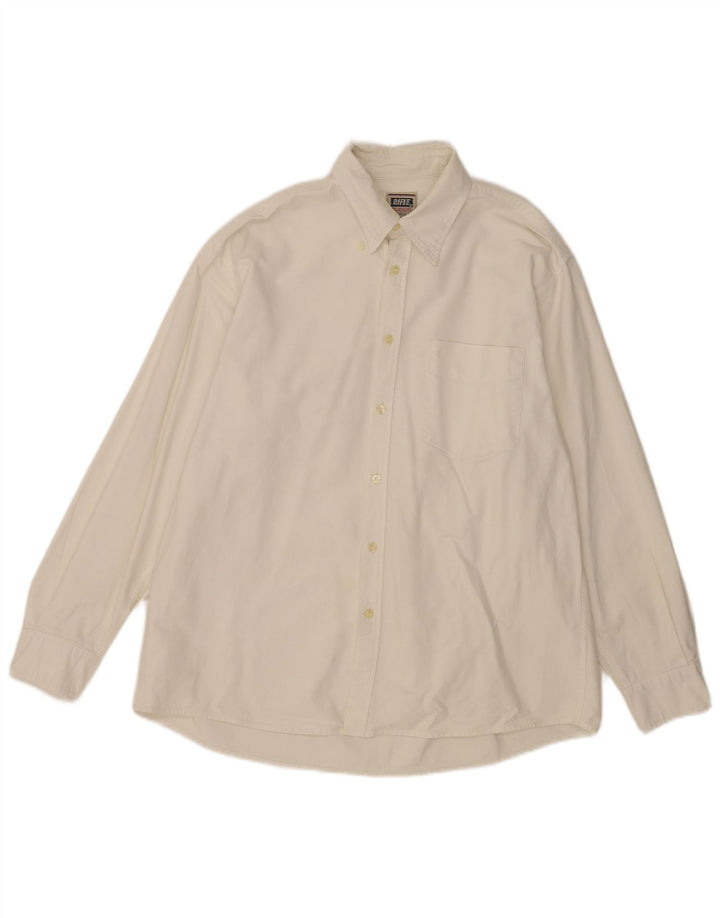 Camicia da uomo Rifle XL in cotone bianco