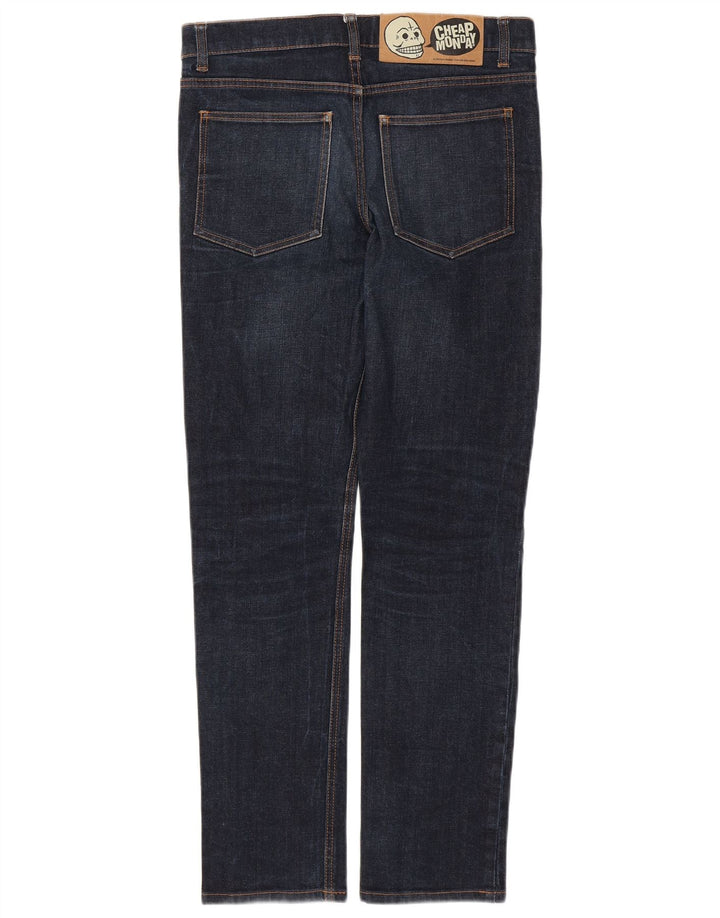 CHEAP MONDAY Jeans slim da uomo W32 L31 cotone blu navy