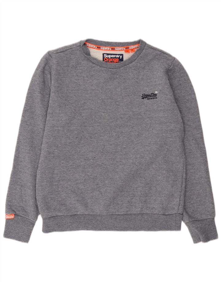 Felpa da uomo Superdry Jumper XL in cotone screziato blu